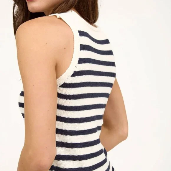 Georgia Stripe Sweater Cropped Tank Top - Picture 5 of 9